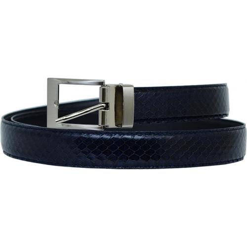 Giorgio Brutini Midnight Navy Blue Genuine Snake Skin Belt